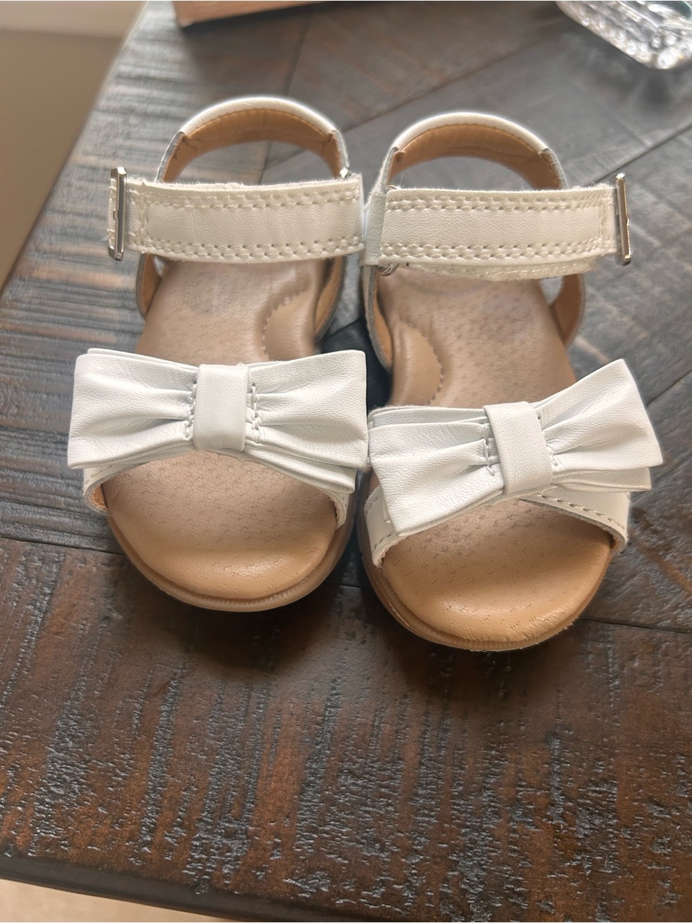 Stride Rite White Bow Sandals Toddler Girls Size 4M - Picture 3 of 4